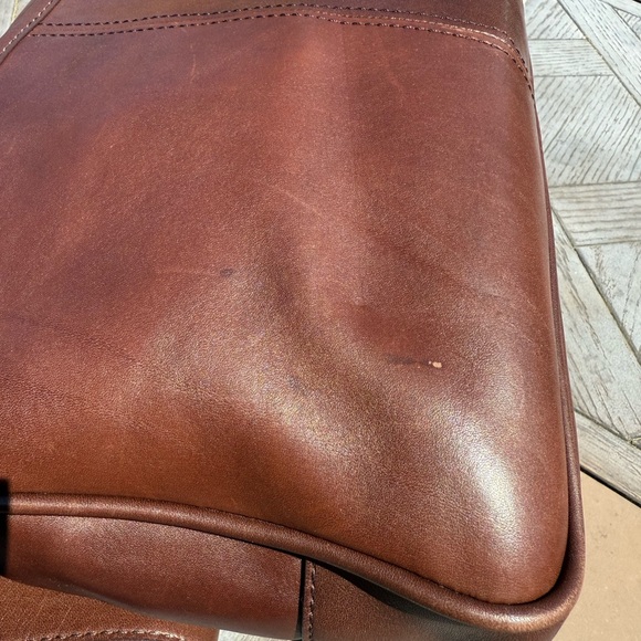 Coach vintage brown leather saddle crossbody messenger business bag #5735 unisex - Picture 6 of 12